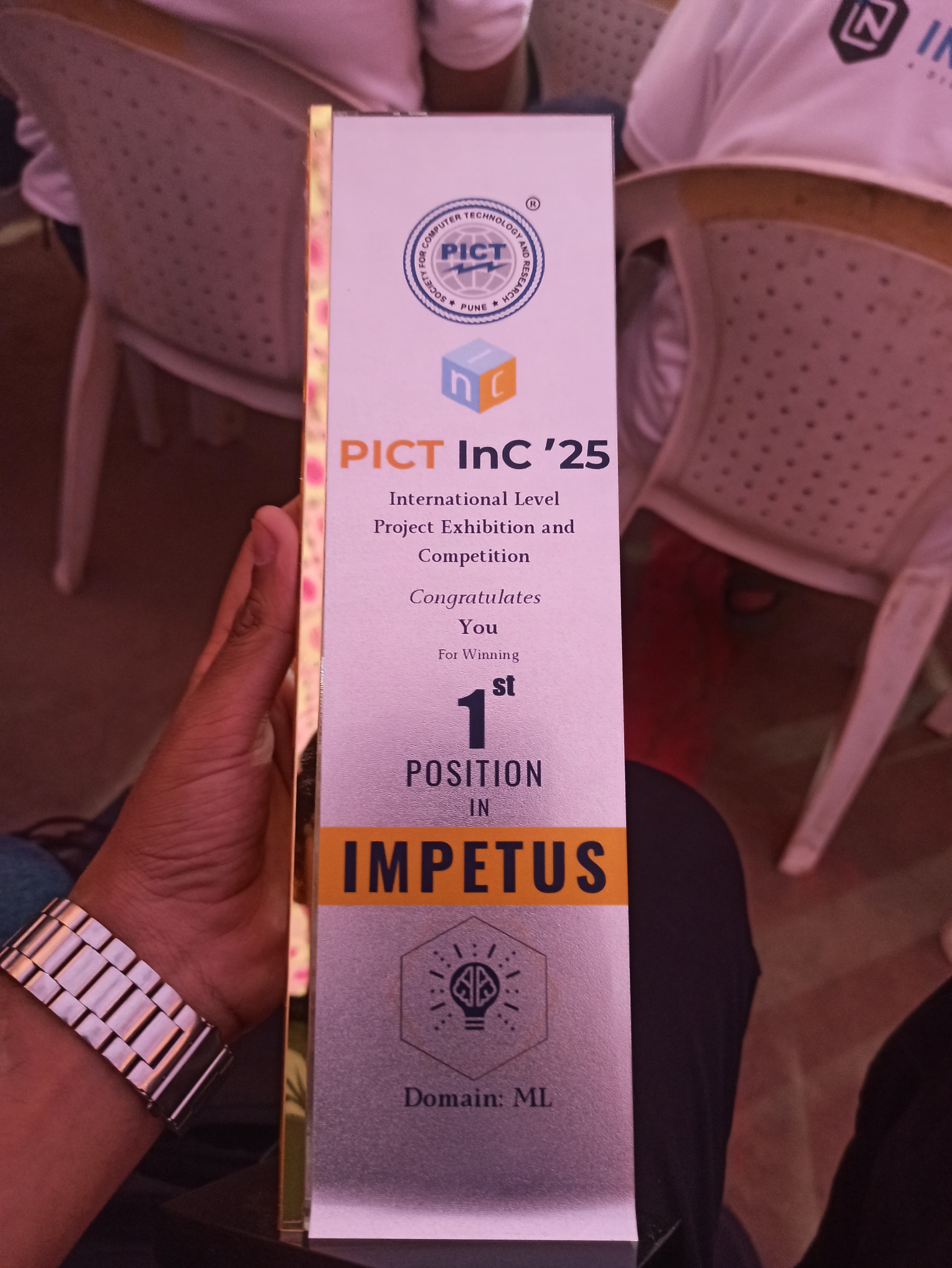 PICT Impetus Winner Certificate